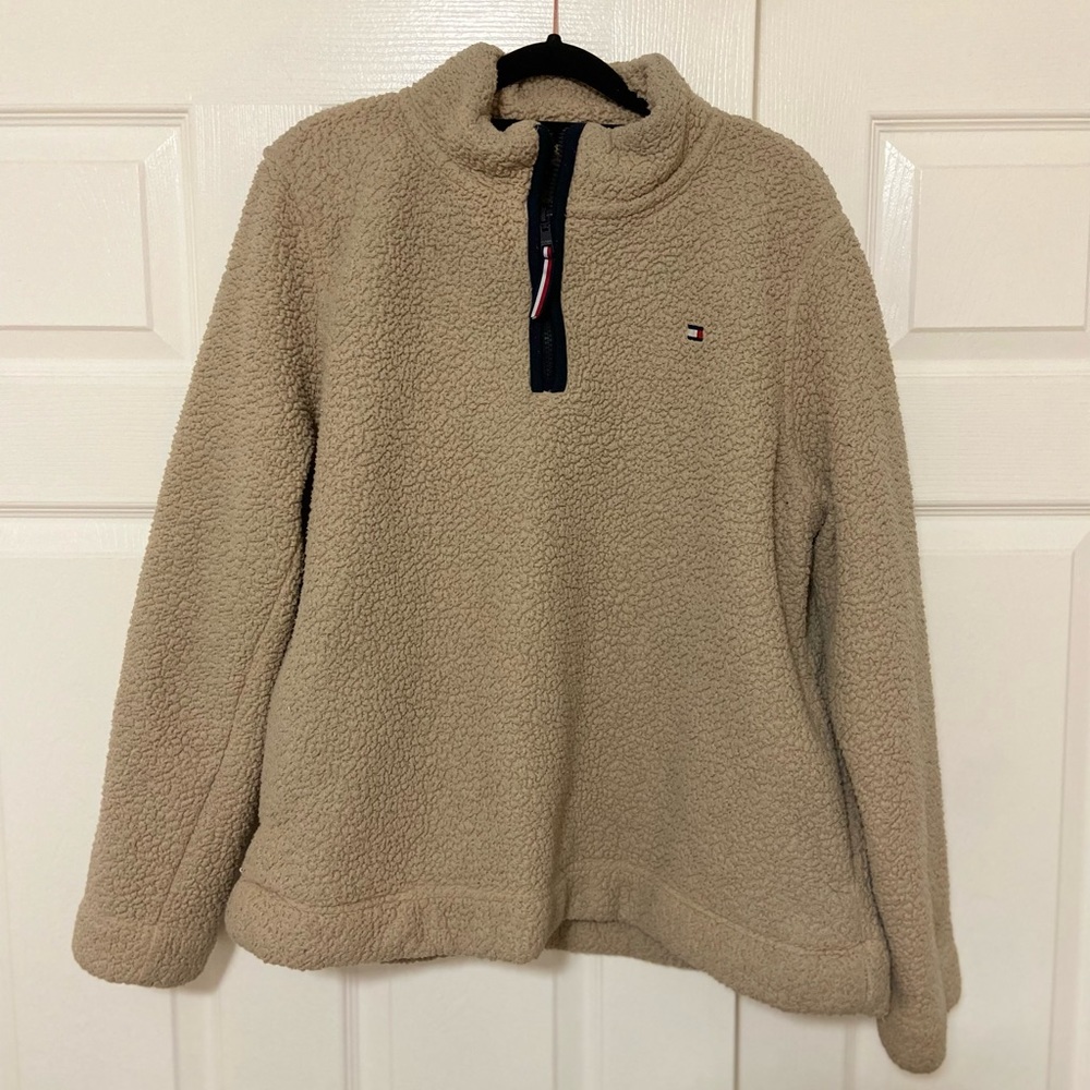 Vintage Tommy Hilfiger Quarter Zip Sherpa Sweater